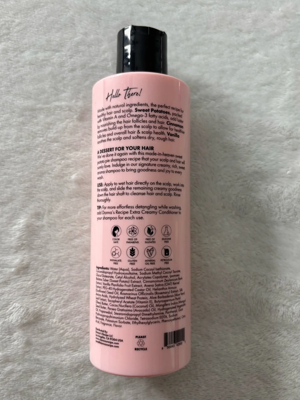 Donna's Recipe Sweet Potato Pie Extra Creamy Shampoo 9 fl oz